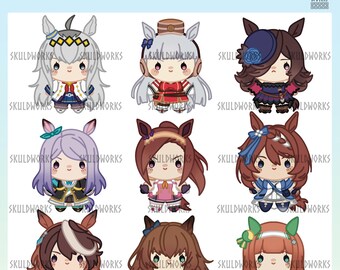 Uma Musume - Rainbow Holographic Chibi Stickers