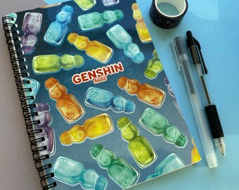 Genshin 'Soda' - A5 Notebook - Anemo, Geo, Electro, Dendro, Hydro, Pyro, Cryo