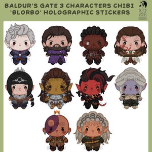 Baldur's Gate 3 - レインボーホログラフィック チビステッカー