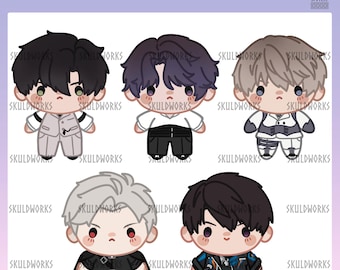 Love and Deepspace - Rainbow Holographic Chibi Stickers - Rafayel