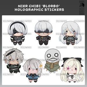 Nier Automata Replicant Drakengard 3 - Rainbow Holographic Chibi