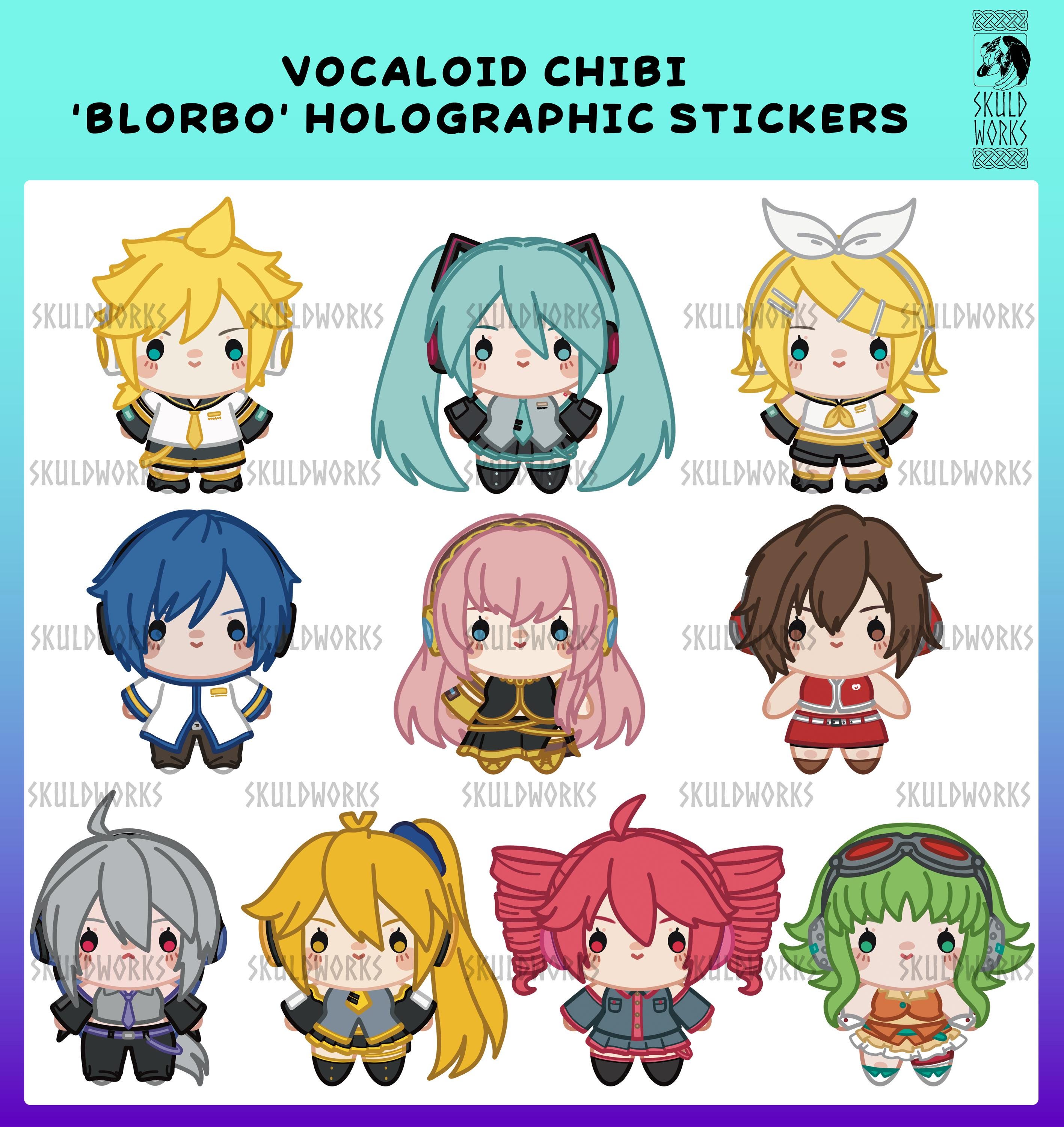 Vocaloid - Rainbow Holographic Chibi Stickers - Etsy