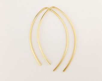 Ear Threader Long Threader, Threader Earrings Dangle Earrings, Gold Threader Earrings, Long Earrings 14k Gold Threader, Gold Threader