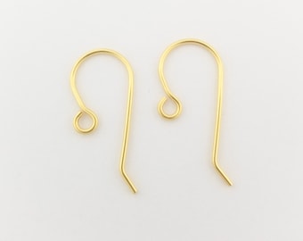 22k Solid Gold Ear Wire, Solid Gold Ear Wire, Hypoallergenic Ear Wire, Hypo-Allergenic Earwire