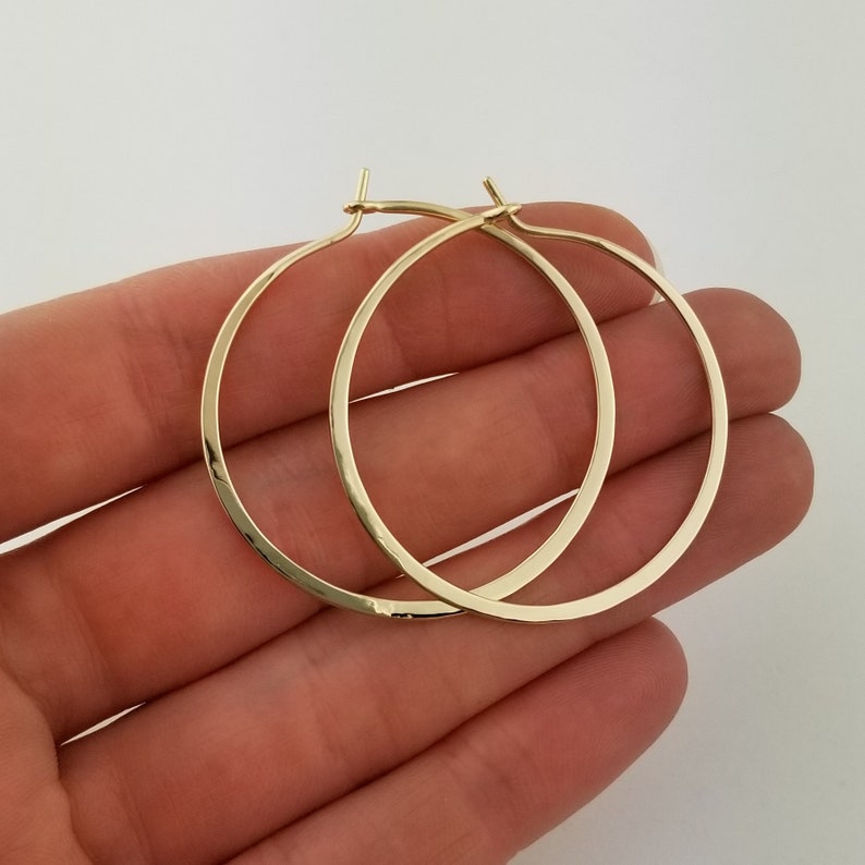 flat gold hoops