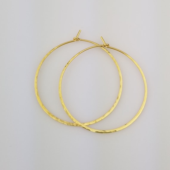 Thick Metal Hoop Earrings - A New Day™ Gold