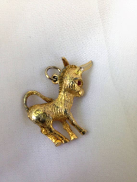 Vintage Sarah Coventry Donkey Charm, Democrat Don… - image 2