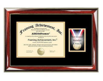 University Diploma Frame Medallion Ribbon Box Honors Medal Case Document Certificate Plaque Coin Graduation Medal Holder Graduate Gift