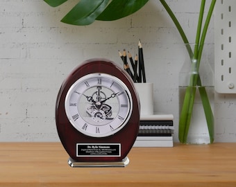 Executive Gift Shoppe Lawyer Personalized Crystal Clock - Arch Premier Design With Engraving - View #5