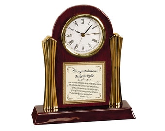 Personalized Housewarming Poem Clock Traditional Gifts Cherry Clock Poetry Housewarming Gift New Home House Present