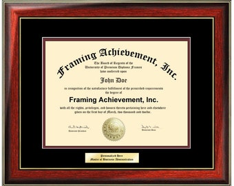 certificate frame etsy