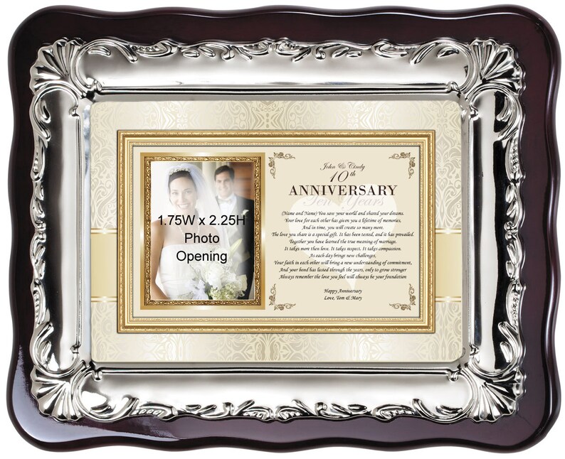 Personalized Anniversary Picture Frame Gift for Friends or Etsy