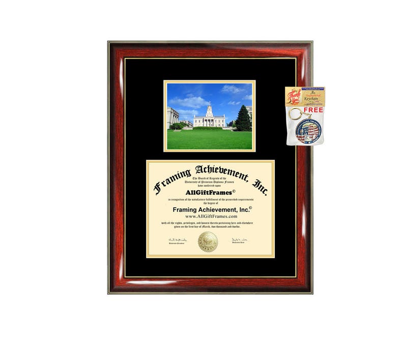 University Of Iowa Diploma Frame Campus Photo Certificate Image 0