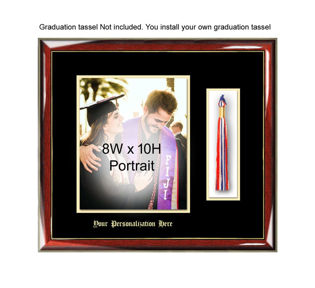Graduation Picture Frame With 8x10 Photo and Graduation Tassel Box