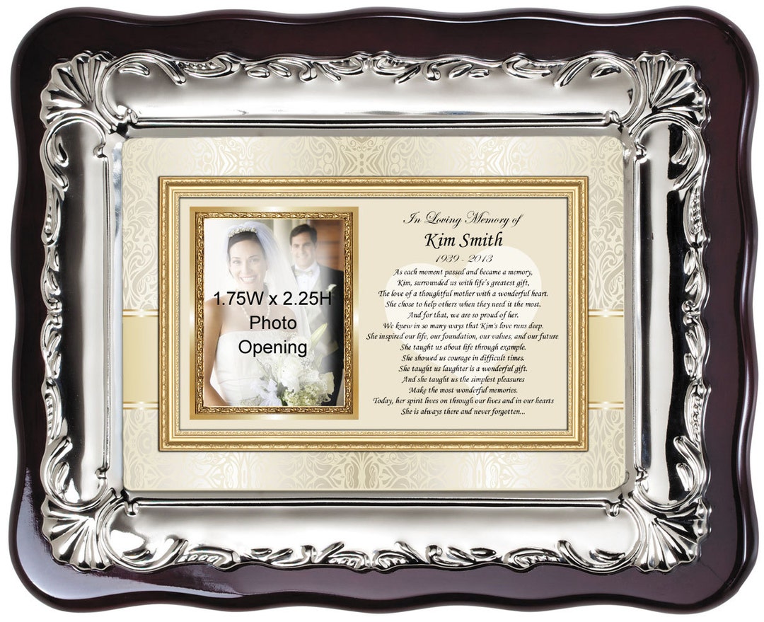 Personalized Picture Frame Memorial Sympathy Photo Plaque. Remembrance ...