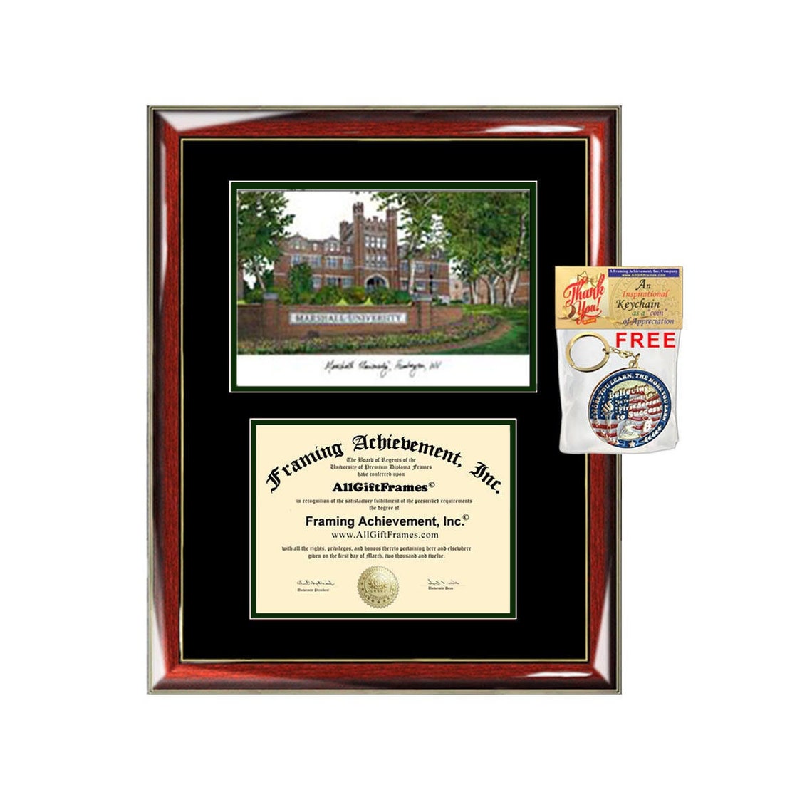 Marshall University Diploma Frames Lithograph Marshall Frame Etsy