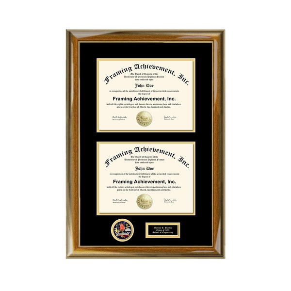 Double Diploma Frame Etsy