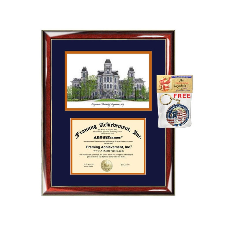 Syracuse University Diploma Frames Syracuse Lithograph Frame Etsy