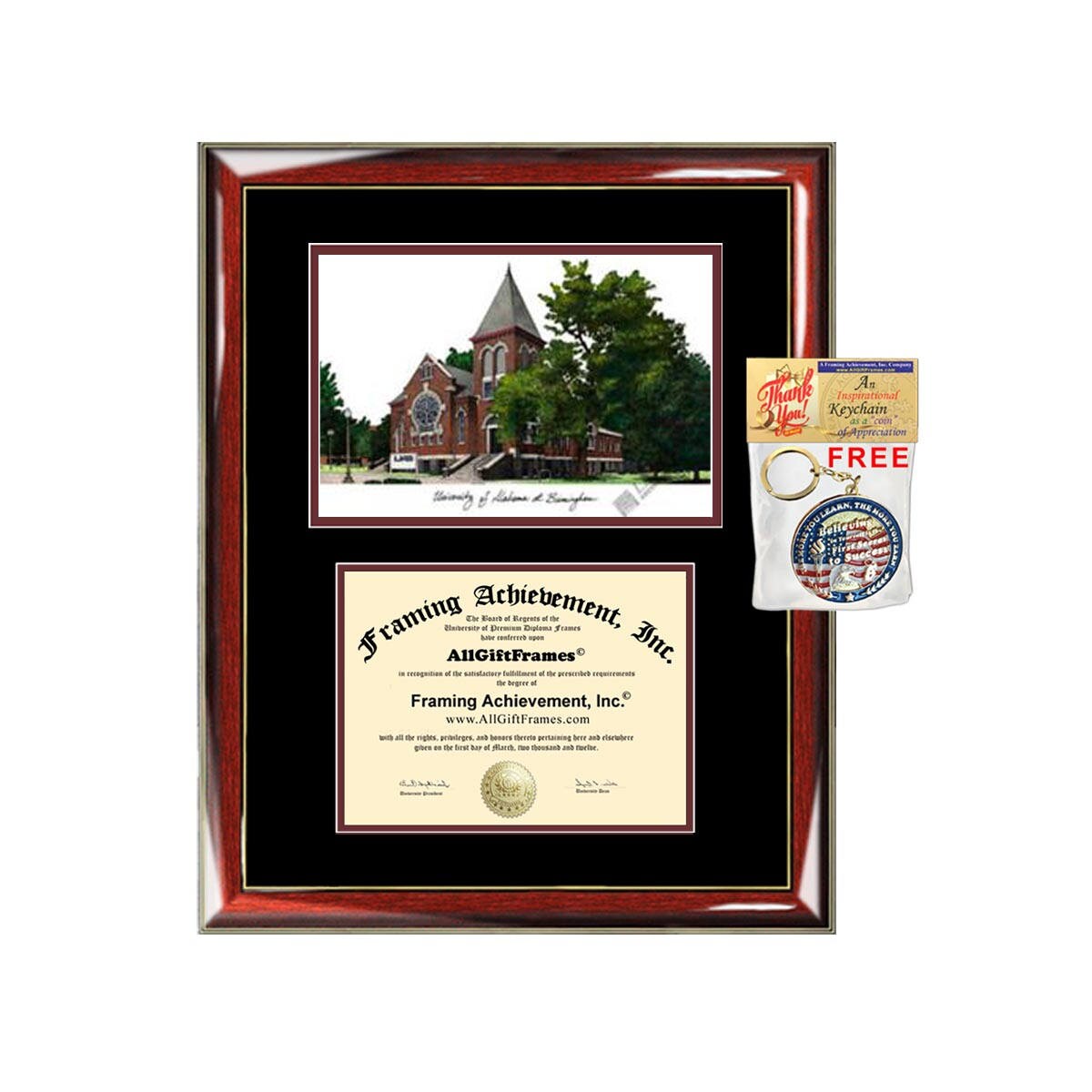 University of Alabama Birmingham Diploma Frame Lithograph UAB - Etsy