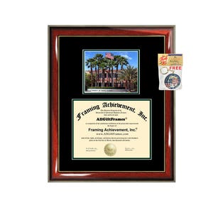 Certificado Marcos Título Universitario Diploma de Graduación Marco  Satinado Rico Caoba Tapete Superior Negro Interior Enmarañado Granate Placa  de Documento -  México