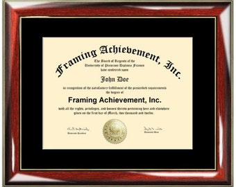 College Diploma Frame Single Black Mat University Frames High School Certificate Frames Diploma Framing Graduation Glossy Prestige