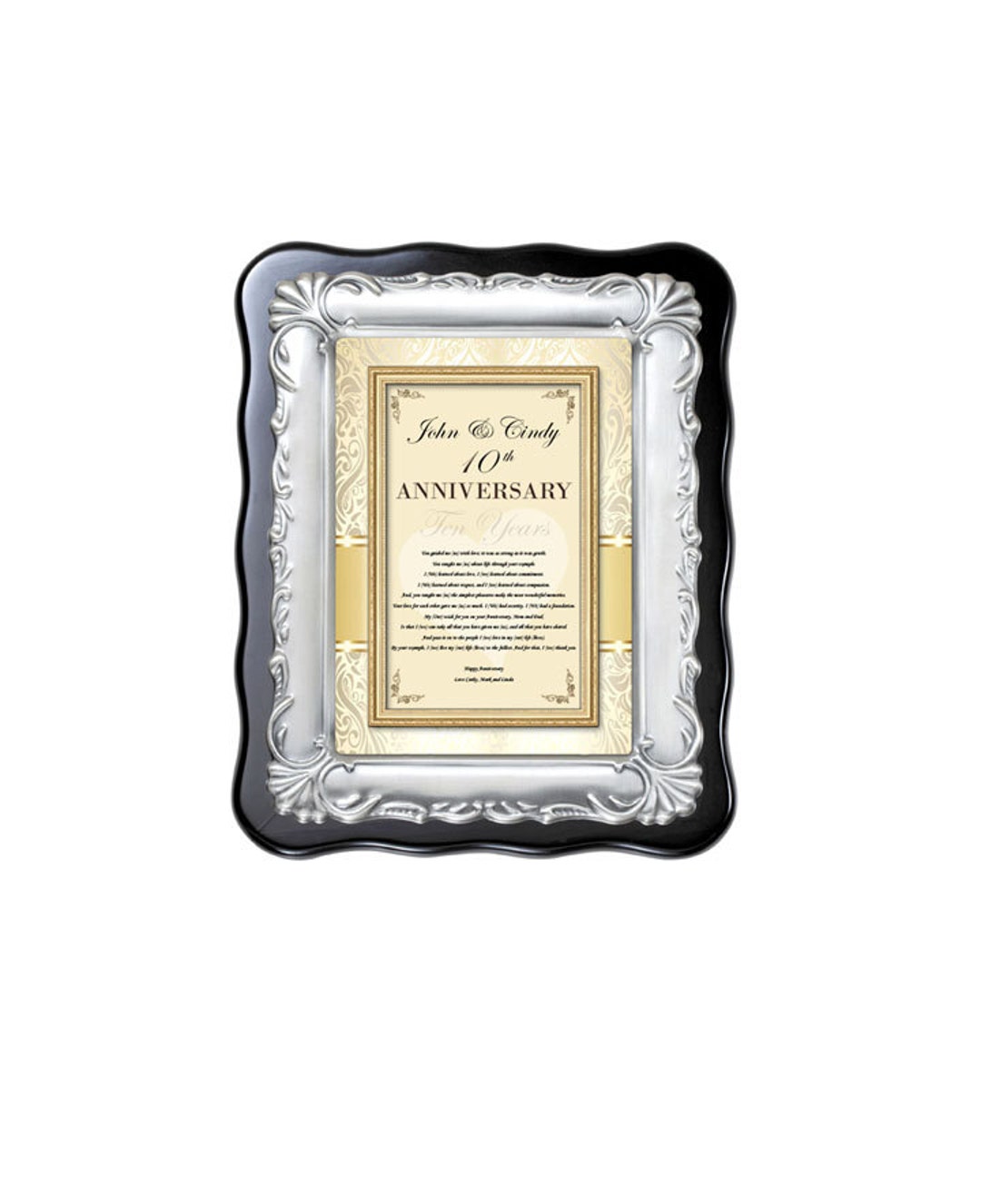 Personalized Anniversary Gift Plaque Love Poem Romantic Present Wife Husband Boyfriend ...