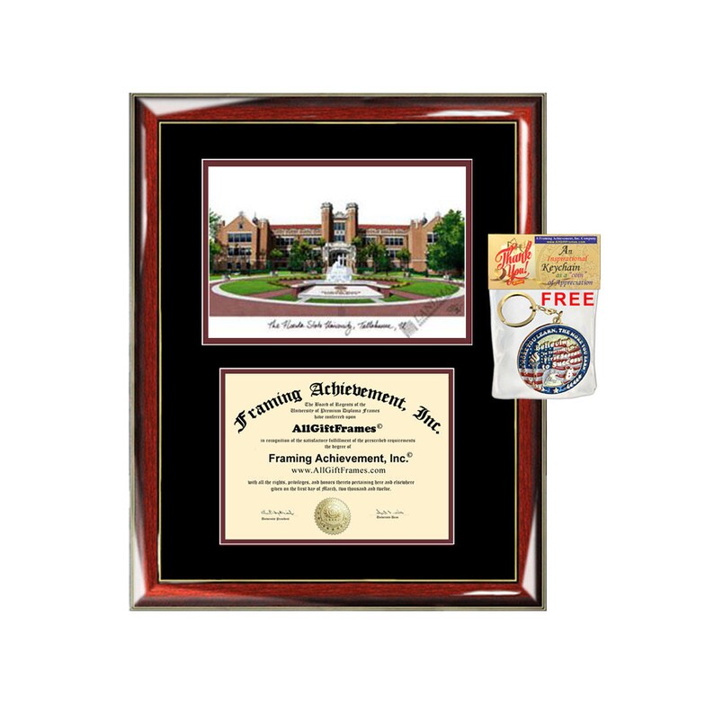 FSU Diploma Frames Florida State University Lithograph Frame Etsy