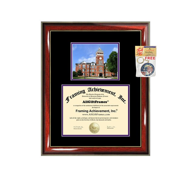 Clemson University diploma frame Clemson degree frames framing gift graduation campus certificate plaque document graduate alumni