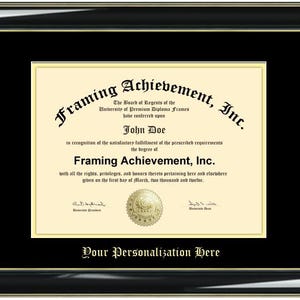 Diploma frame university graduation degree frames mat black matted gold certificate frame degree framing document license college degrees