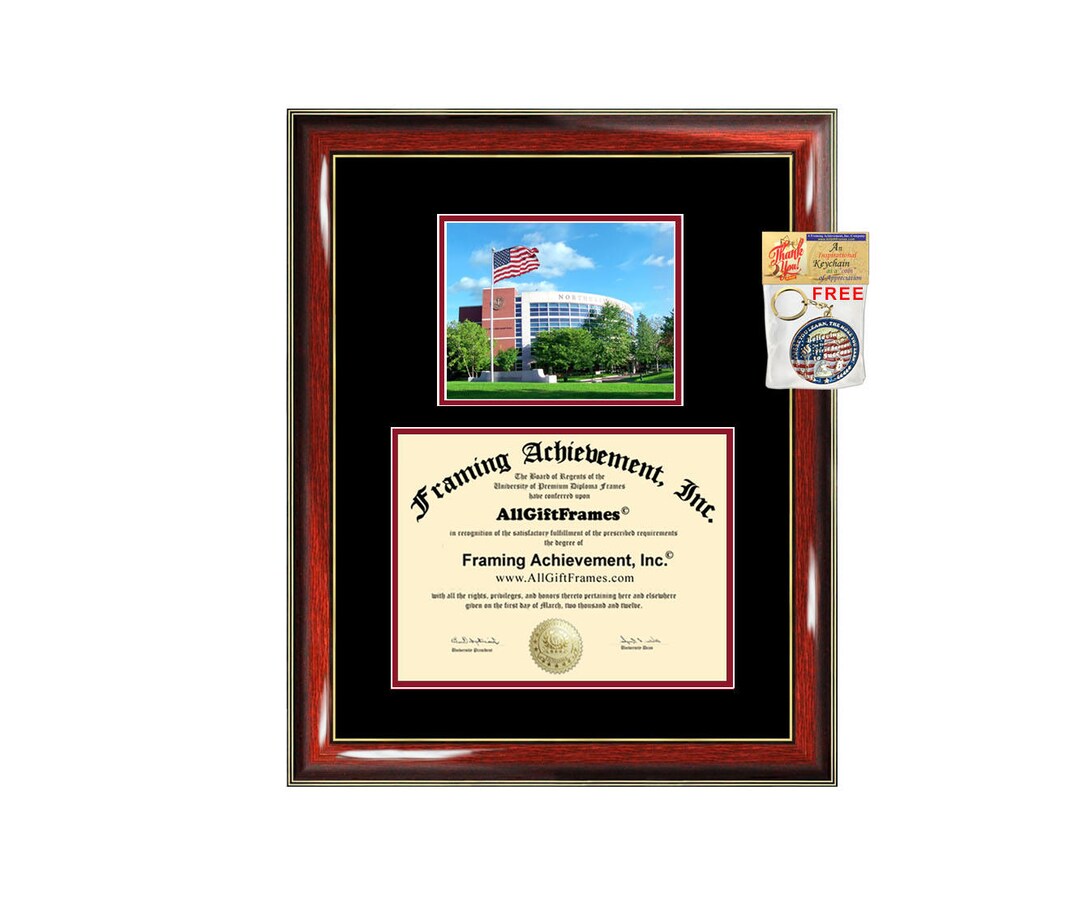 Northeastern University Diploma Frame Campus Certificate NEU Etsy