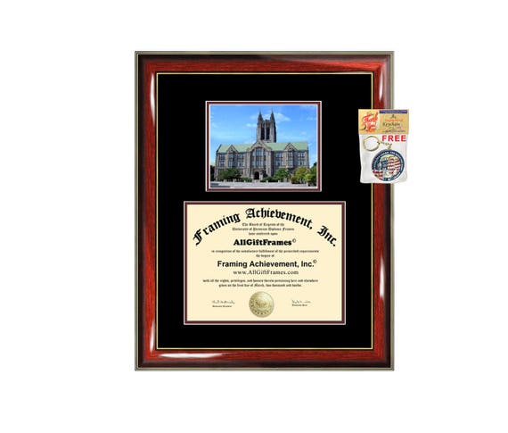 Boston College Diploma Frame Campus Certificate Bc Degree