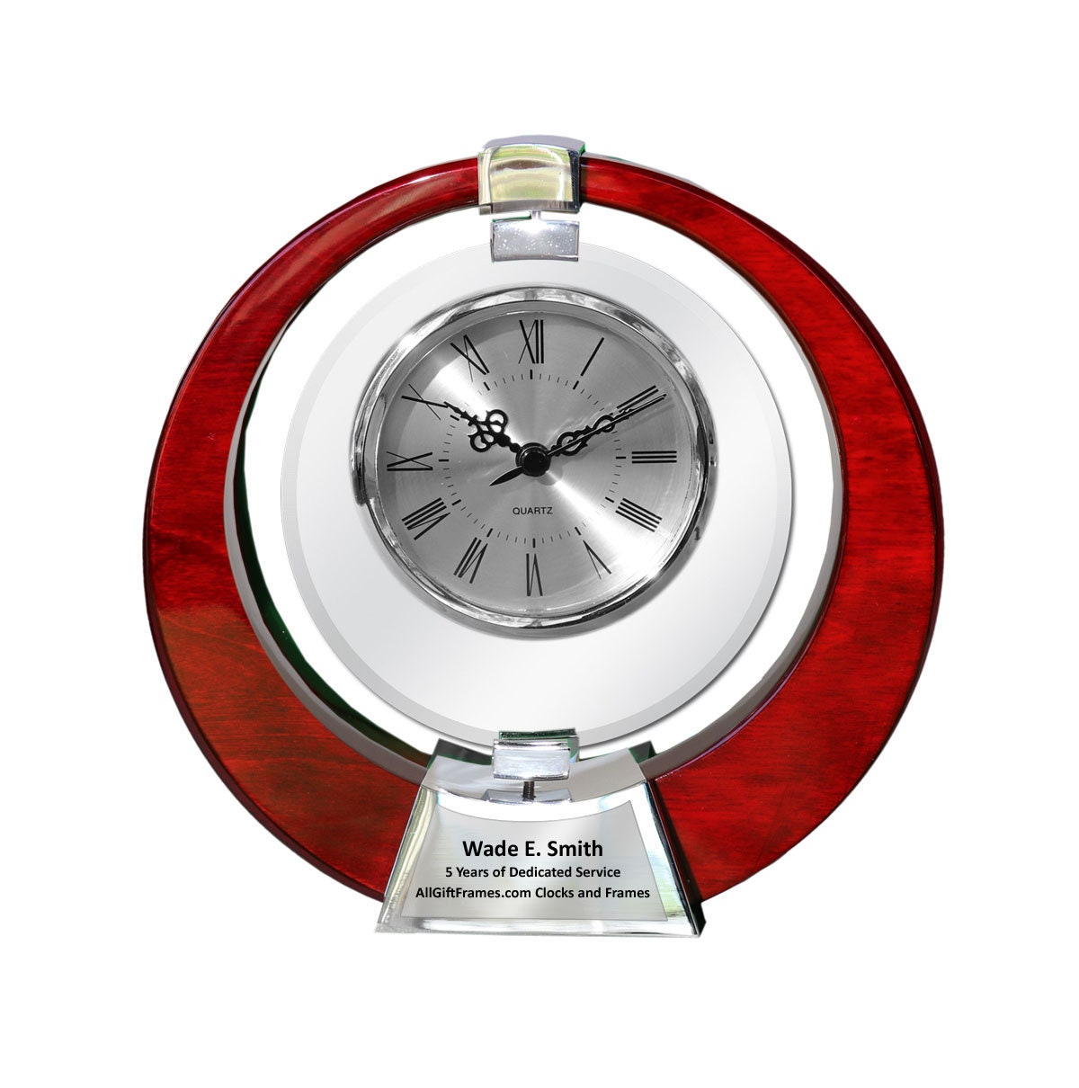 Personalized Engraved Desk Clock 360 Degree Spinning Galaxy Clock