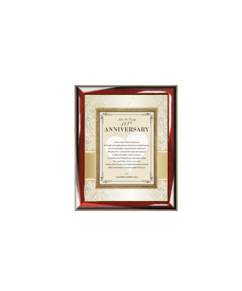 Parents Poetry Anniversary Gift Wall Frame Mother Father Present