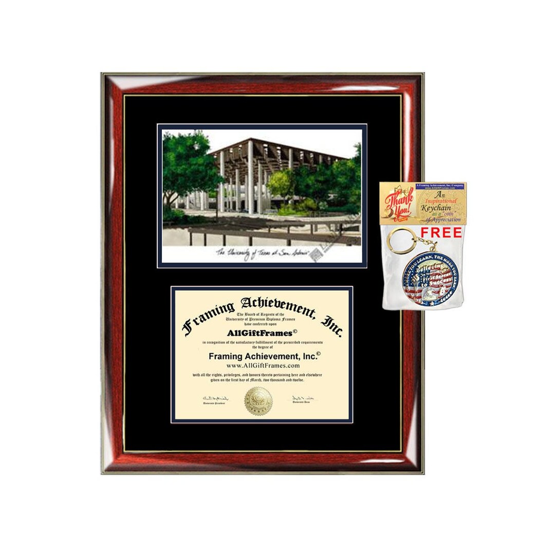University of Texas San Antonio Diploma Frames Lithograph Frame UTSA