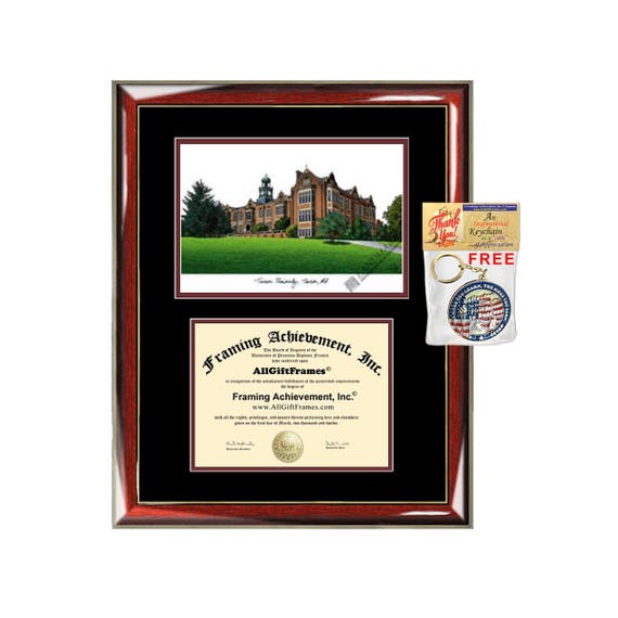 Towson University Diploma Frames Towson Lithograph Frame Etsy