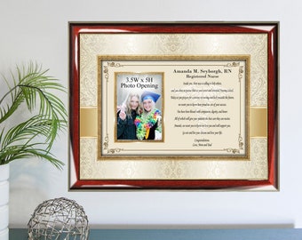 Congratulation Nursing School Graduation Gift College Picture Frame Graduate Photo Registered Nurse Practitioner RN BSN MSN dnp lpn Present