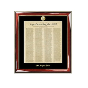 Magna Carta King John Old Antique Look Translated in English Copy Poster Replica Law School University Graduate Gift Present Prestige JD