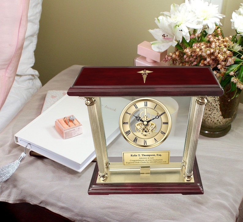 Medical Caduceus Clock Plaque Gift School Graduation Student Doctor ...
