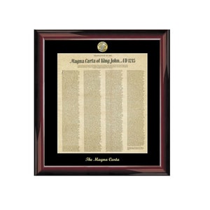 The Magna Carta Replica Copy Translated in English Glossy Traditional Mahogany University Law Graduation Gift New Lawyer Passing Bar Present