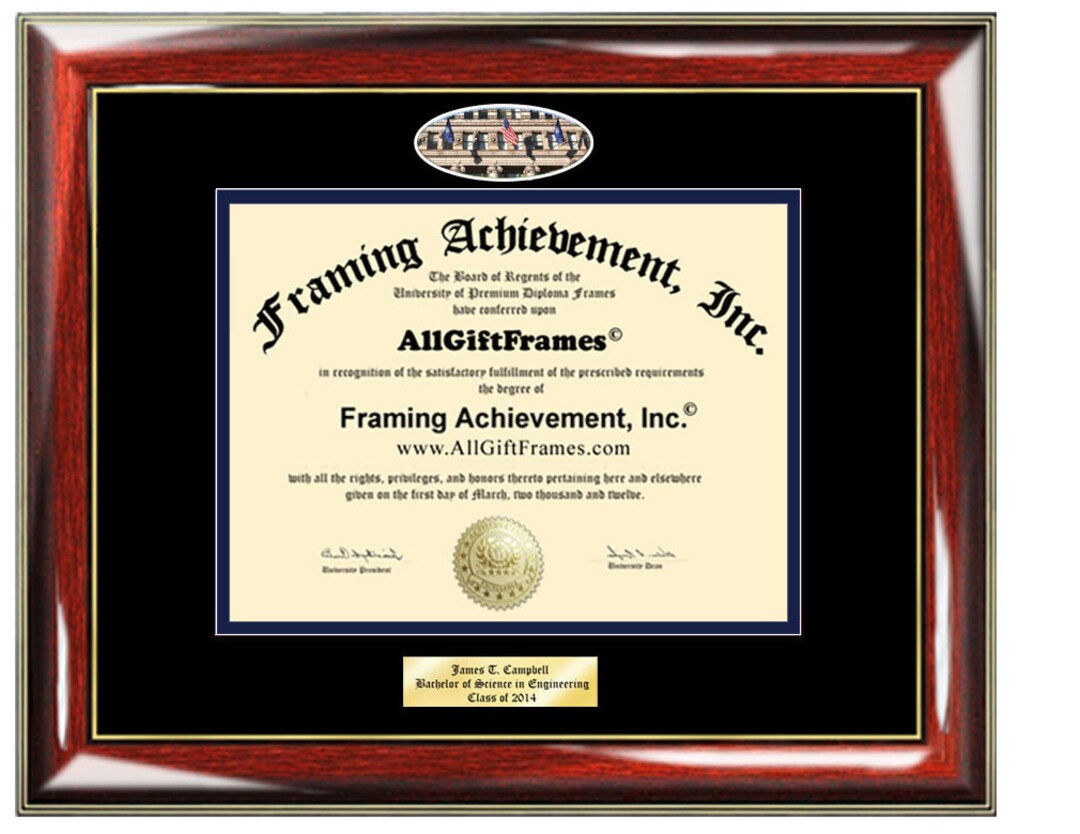 National Louis University Diploma Frame Certificate Personalized
