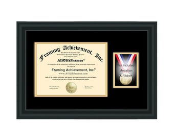 College High School Honors Military University Medallion Case Ribbon Diploma Frame Certificate Medallion Framing Graduation Degree Medal Box