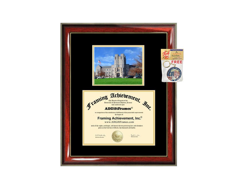 Virginia Tech Diploma Frame Campus Photo Certificate Framing Etsy