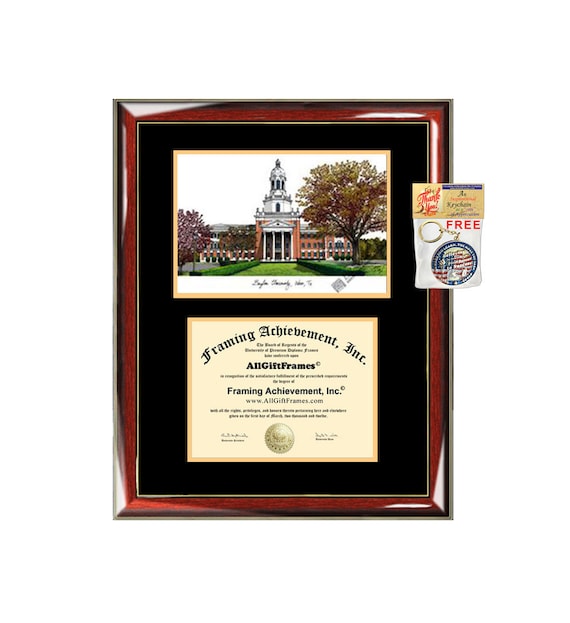 Baylor University Diploma Frame Lithograph Campus Image Baylor Etsy