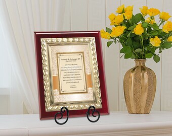 Registered Nurse Bachelor Science Nursing Practitioner RN BSN MSN Licensed Practical dnp lpn Student Graduation Gift Plaque Present
