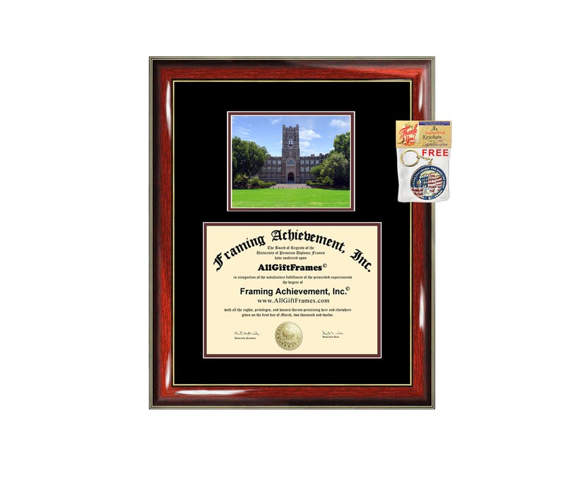 Fordham University Diploma Frame Campus Certificate Fordham | Etsy