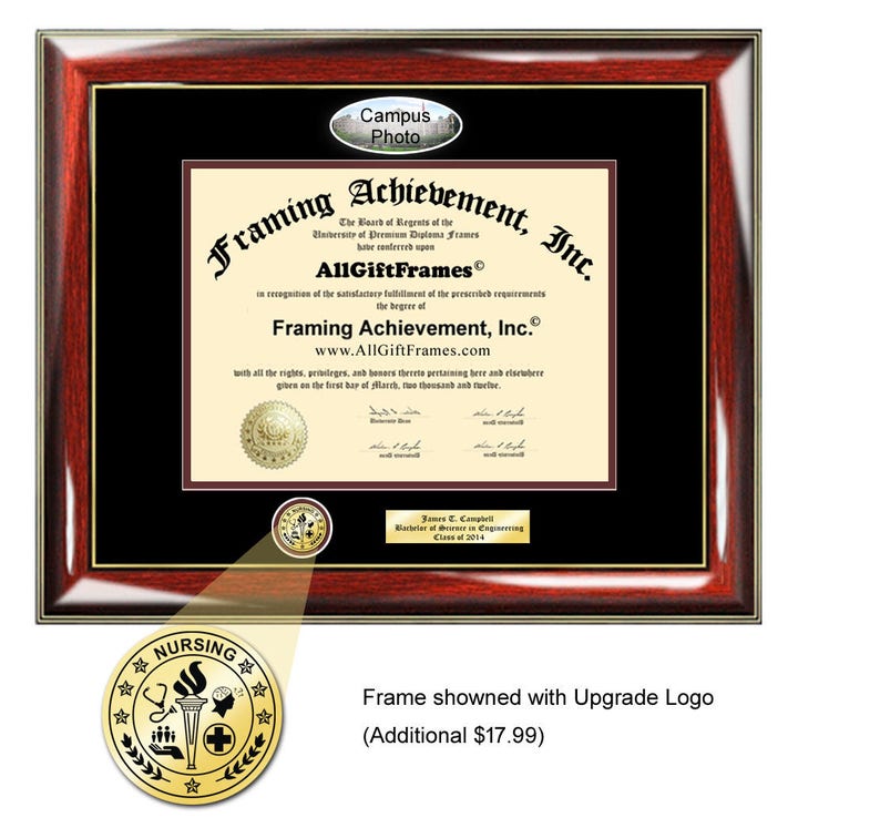 Northwestern University diploma frames degree school photo certificatePersonalized Bachelor Master Doctorate phd mba Engrave Holder Case