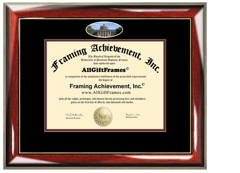 University of Rochester diploma frame campus photo certificate framing graduation document college degree plaque graduate document picture
