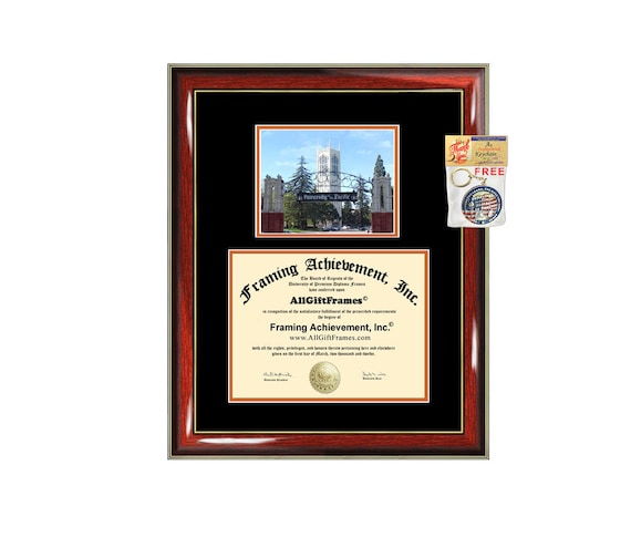 University Of Pacific Diploma Frame Campus Photo Certificate Etsy