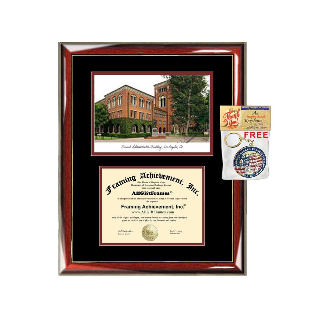 USC Diploma Frames Lithograph University of Southern California Frame