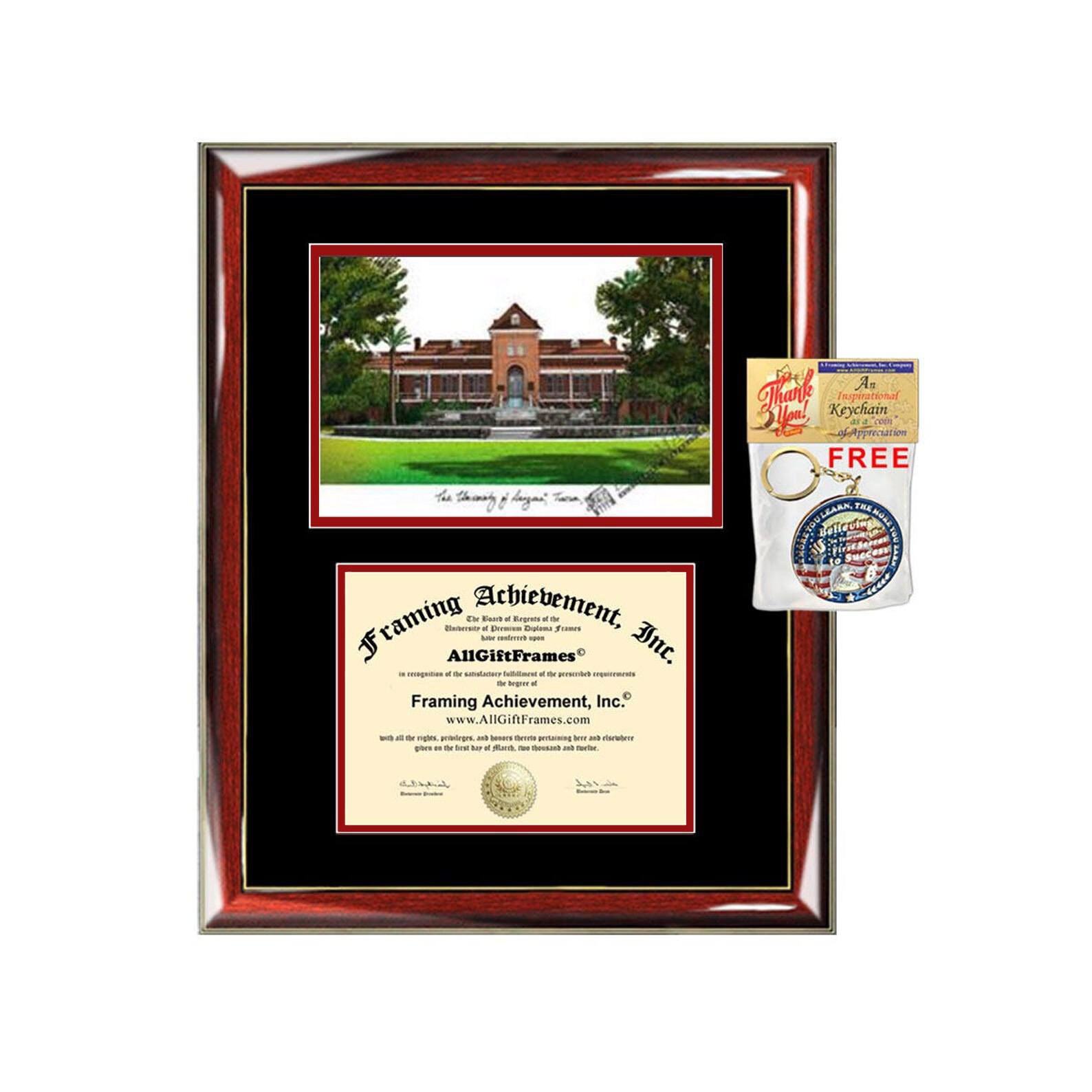 University of Arizona Diploma Frames Arizona Lithograph Frame Etsy